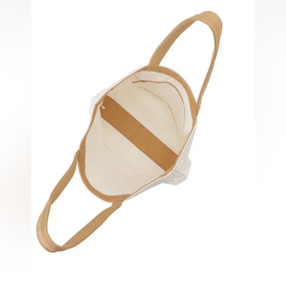 NEW~ Louis Vuitton ~ Fondation~ Cream & Tan Canvas Tote Bag ~ From Paris France - Picture 3 of 13